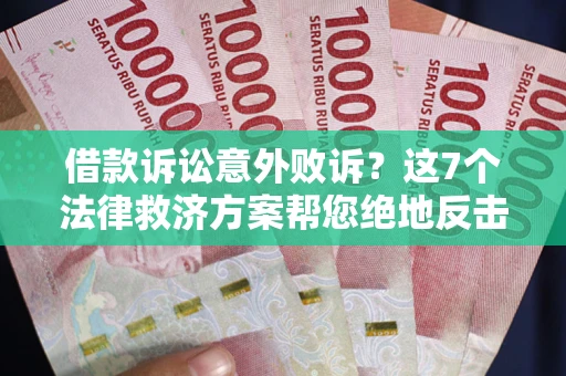 武汉借款诉讼意外败诉？这7个法律救济方案帮您绝地反击！