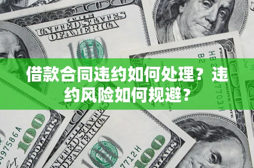 武汉借款合同违约如何处理？违约风险如何规避？