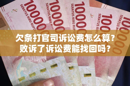 武汉欠条打官司诉讼费怎么算？败诉了诉讼费能找回吗？