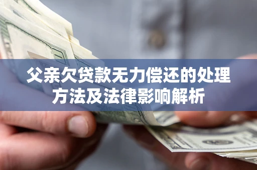 武汉父亲欠贷款无力偿还的处理方法及法律影响解析