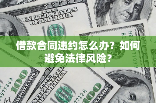 武汉借款合同违约怎么办？如何避免法律风险？