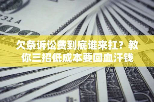 武汉欠条诉讼费到底谁来扛？教你三招低成本要回血汗钱